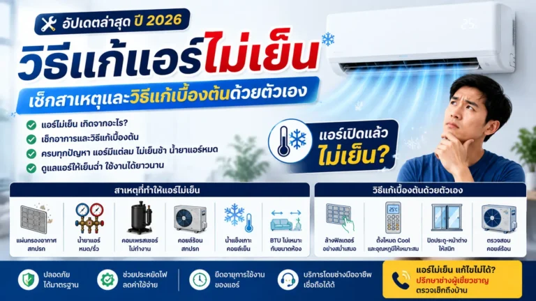 วิธีแก้แอร์ไม่เย็น